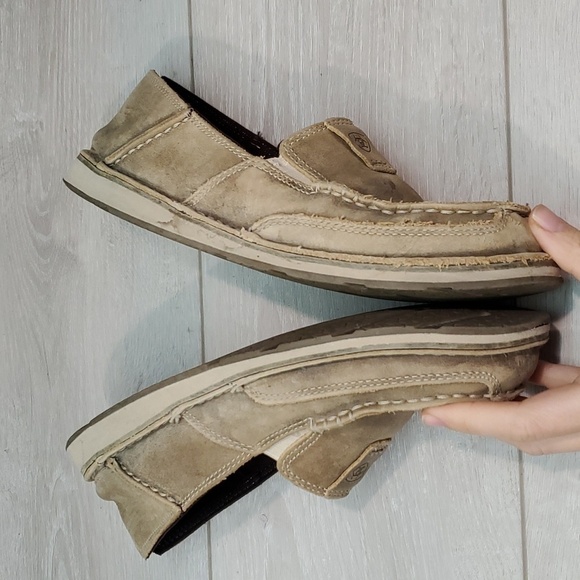 Ariat Womens Leather Bomber Cruiser Loafer Slip on shoes sz 8.5B - Picture 10 of 13